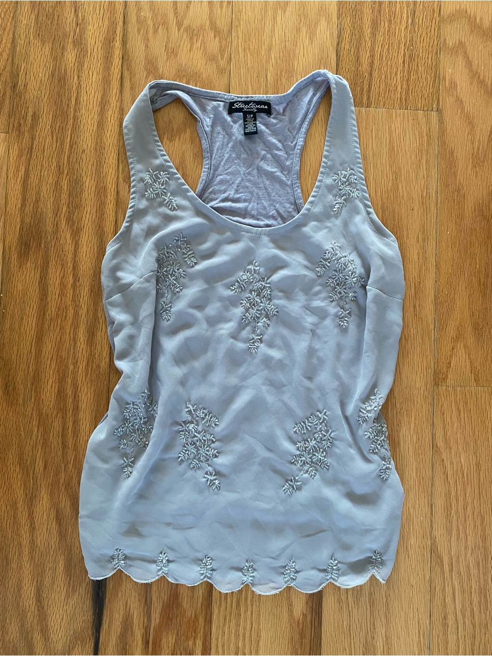 Beaded Embroidered Y2K tank top